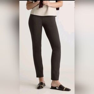 Quince Ultra Stretch Ponte Straight Leg Pant Extra Large Regular Dark Brown NWT